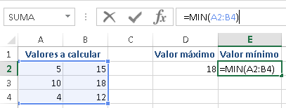 Cómo calcular un rango en Excel paso 2