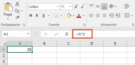 Cómo elevar un número al cuadrado en Excel con fórmula paso 1