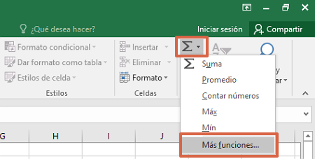 Cómo elevar un número al cuadrado en Excel con función paso 1