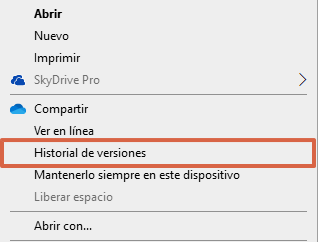Cómo recuperar un archivo de Excel usando OneDrive paso 2