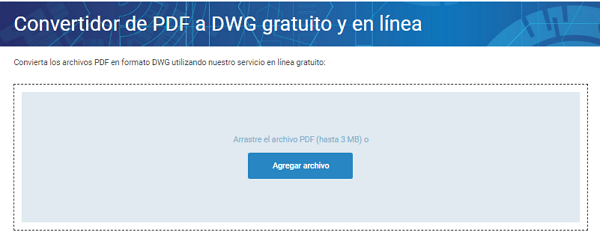 Convertidor PDF a DWG