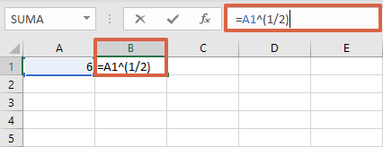 Cómo calcular o insertar una raíz cuadrada en Excel de forma manual. Paso 5