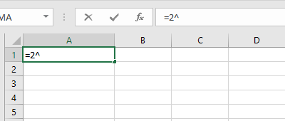 Cómo poner una potencia o exponencial en Excel con el acento circunflejo. Paso 3