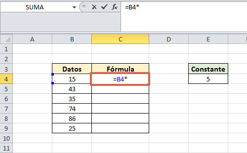 Cómo multiplicar una columna por el mismo número paso 2