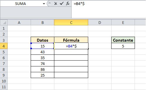 Cómo multiplicar una columna por el mismo número paso 3