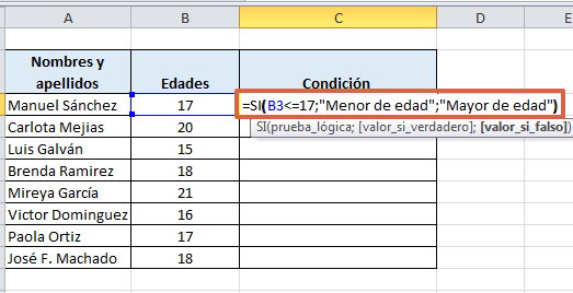 Cómo utilizar la fórmula menor o igual en Excel paso 6