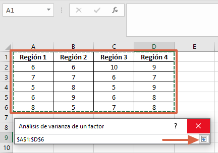 Cómo crear e interpretar una tabla ANOVA en Excel con un factor paso 6