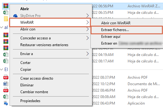 Como convertir un archivo RAR a PDF con WinRAR