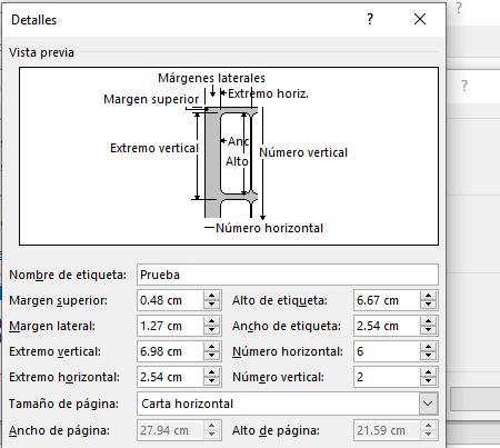 Crear e imprimir etiquetas postales en Excel configurando Microsoft Word. Paso 5