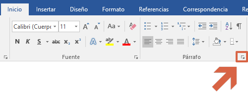 Eliminar saltos de línea en Microsoft Word a través de Formato. Paso 2